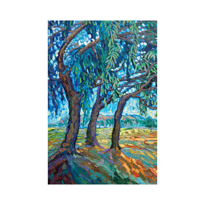Three Trees 1 Piece Wall Art on Canvas, 45.72 cm H x 30.48 cm W x 1.905 cm D, Does Not Apply