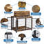 Grande cage pour chien de style meuble, table de bout pour chenil avec trois portes-1539771048-1539771049