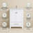 Amandie 24 in. Single Sink Freestanding Bath Vanity in Matte White with White Quartz Top-2139391910-1970058180