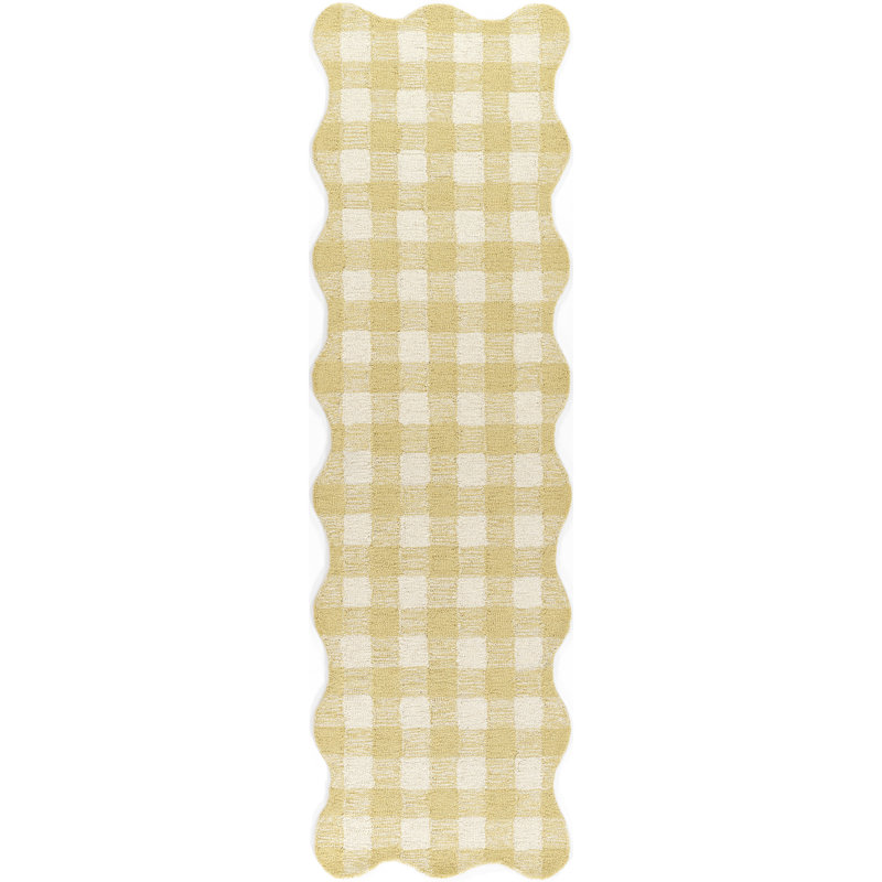 Tapis de couloir jaune en laine touffeté à la main Momeni Lily 2 pi 3 po x 8 pi, Tapis de couloir 2 pi 3 po x 8 pi