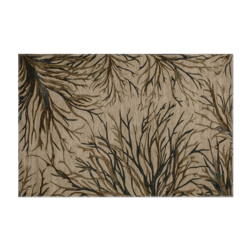 Tapis intérieur et extérieur gris Nature, Rectangulaire 3 pi x 5 pi