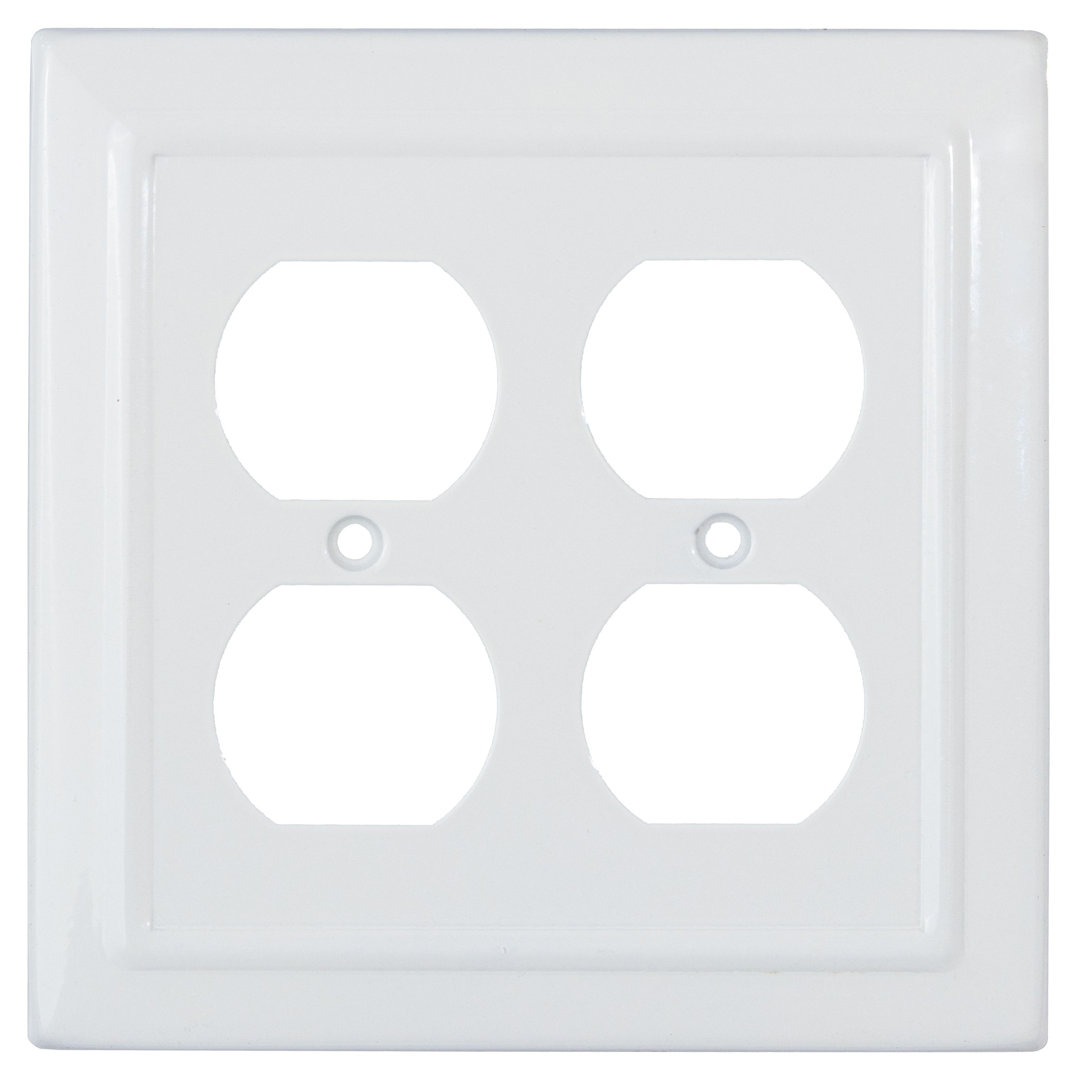 Architectural 2 - Gang Duplex Outlet Standard Wall Plate Monarch Abode