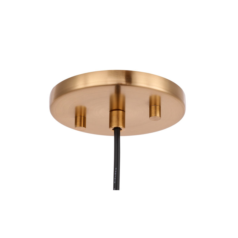 Luminaire suspendu cylindrique à 1 lumière Herr, Laiton, Halogène