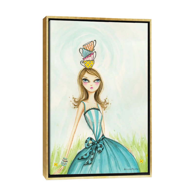 Characters, 26" H x 18" W x 1.5" D, Gold Framed Canvas