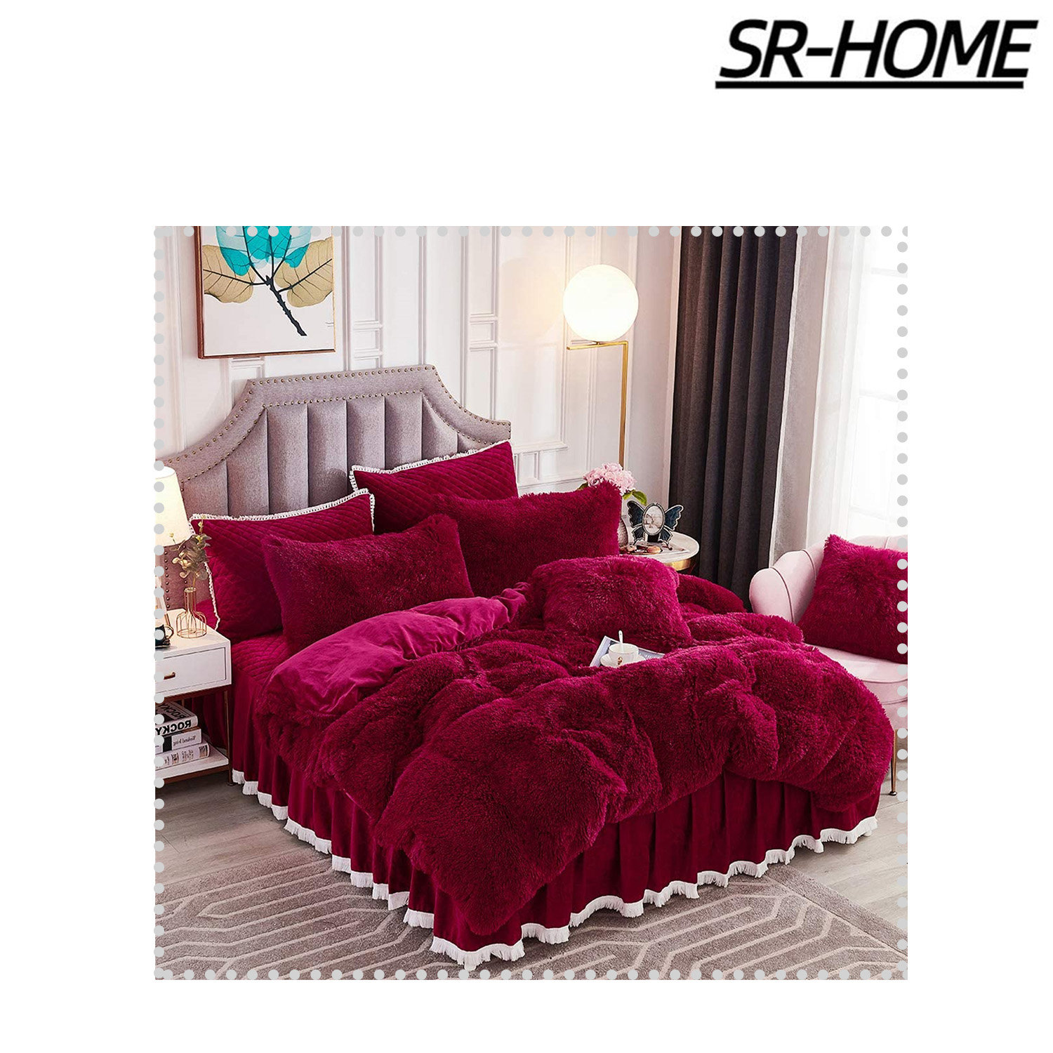 Faux fur velvet fluffy bedding hot sale