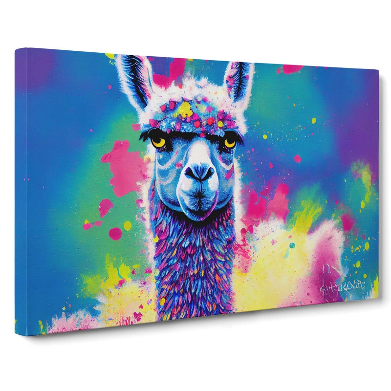 Llama Splash Vol.1 Abstract - Wrapped Canvas, 50cm H x 76cm W x 3cm D