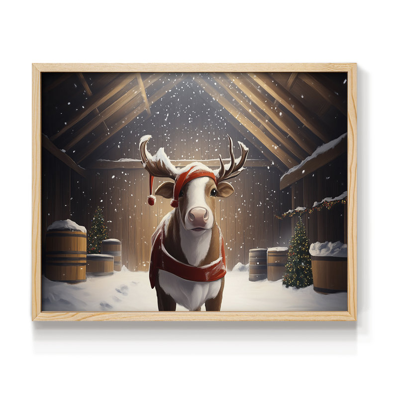 Art de Noël - CMXLII - Reproduction encadrée - Restickable, H 16 po x l 20 po, Naturel