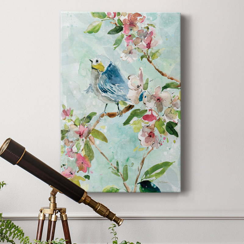 Asbury Garden Song II - peinture sur toile tendue, H 27 po x l 18 po x P 1 po
