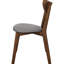 Mid-century Modern Dining Chairs - Natural Walnut & Grey Upholstered Chair Back (2 Chairs) Upholstery, Style