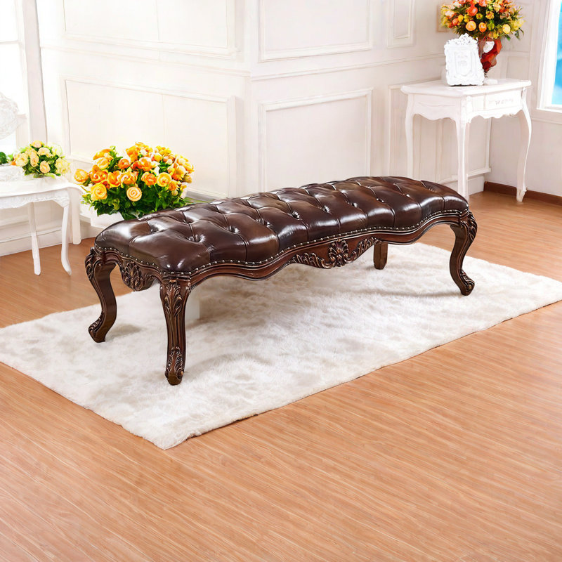 Banc de rangement en bois massif American