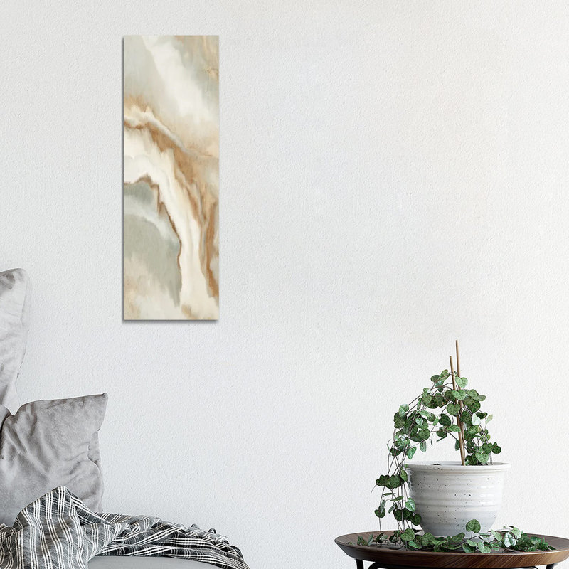 Neutral Stream I by Kimberly Allen - Wrapped Canvas Panoramic Painting, 30.48 cm H x 91.44 cm W x 1.91 cm D