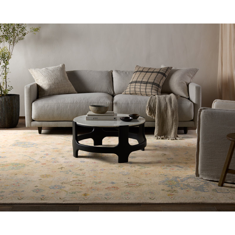 Orenda Aveline ORN09 Handknot Floral Ivory/Multicolor Area Rug