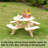 Round Fir Solid Wood Outdoor Picnic Table , 44.75 " W 44.75 " D