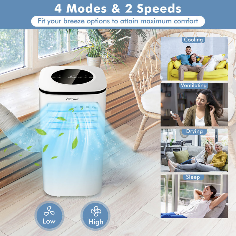 Costway 9000 BTU Portable Air Conditioner for 350 Square Feet with Remote Included