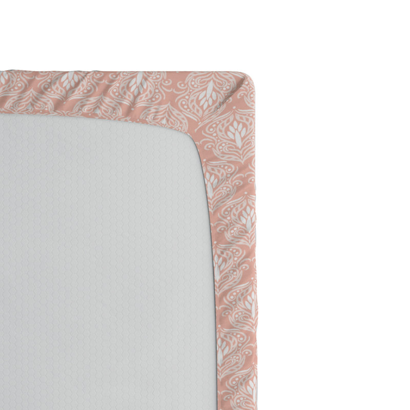 Microfiber Floral Fitted Sheet, Twin Fitted Sheet