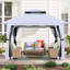 Pavillon de jardin MASTERCANOPY avec murs grillagés et toit ventilé-134442160-61086847
