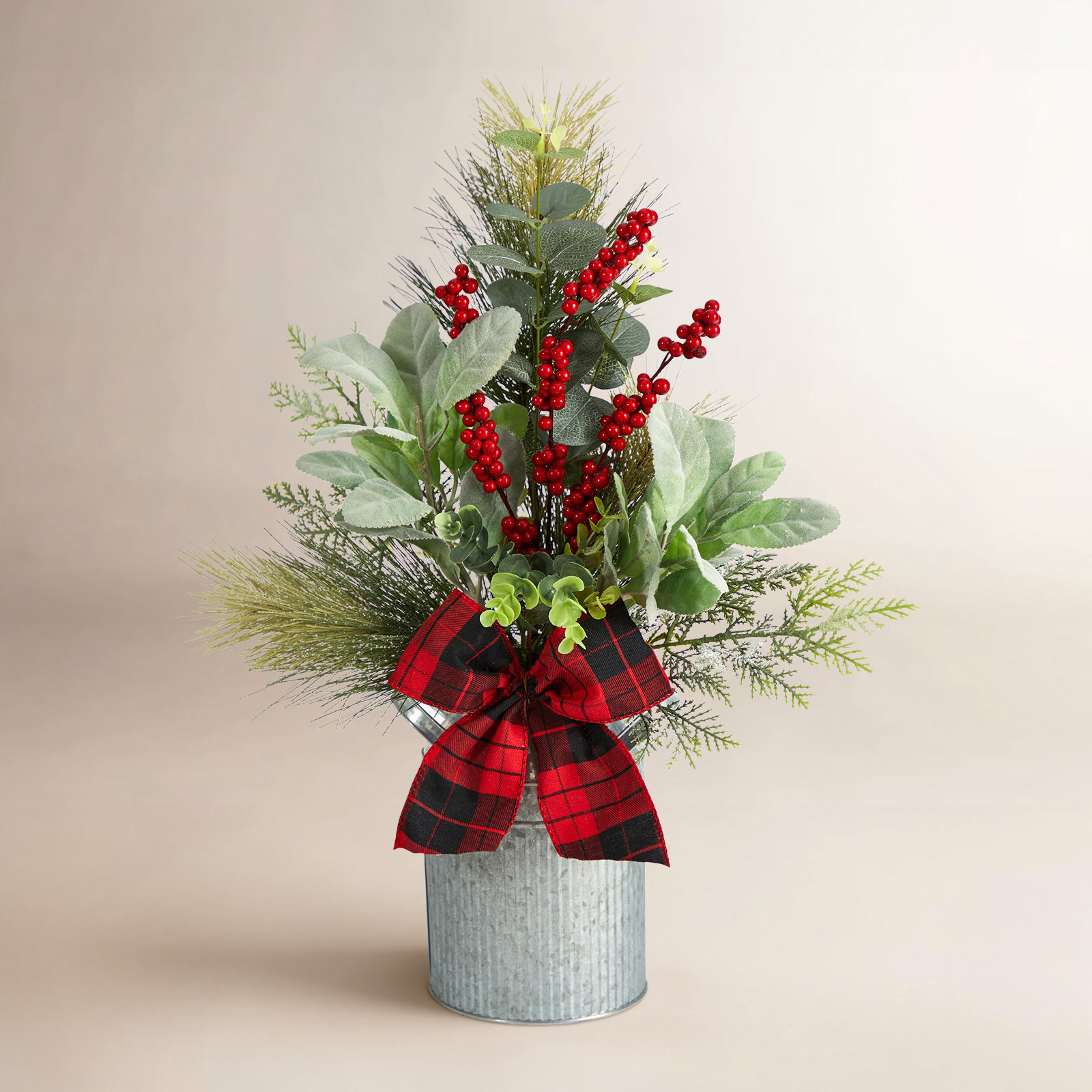 20'' Faux Pine Plant in Decorative Vase