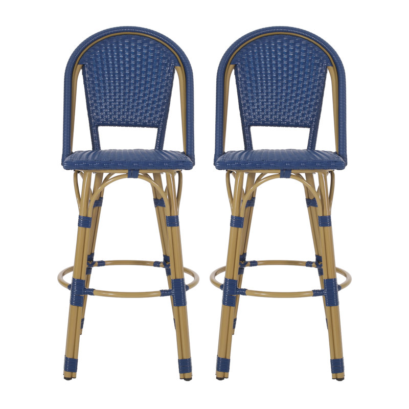 Eloisa Patio Bar Stool, Navy Blue, 2