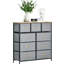 9 organisateur de commode. Rangez vos biens. Pliable. Sécuritaire. . Coffre de rangement à 9 tiroirs d'une capacité de poids de 44 lb Pour la chambre à coucher, le couloir, l'entrée. Vaste espace de rangement. Conception pliable. Coffre-fort avec