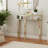 Adriatik 35.4" Half-Round Mirrored Console Table