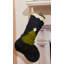 Chaussette de Noël en laine feutrée à la main - Arbre sur bleu marine