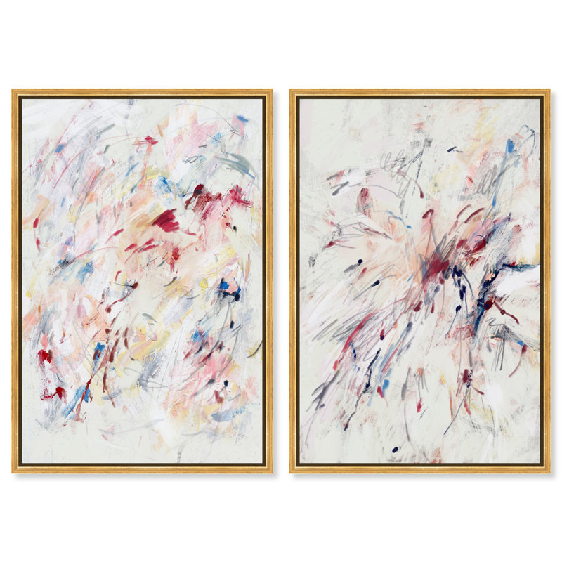 Feels Like Love Set Set by Oliver Gal, 32"H x 22"W, Gold Floater Frame
