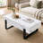 47.2" Modern Rectangular Faux Marble Coffee Table with Metal Legs-828480736-830265643