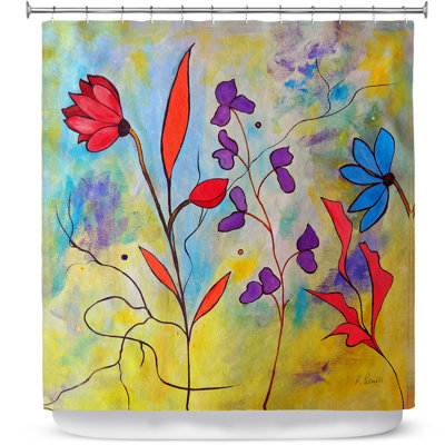 Flora II Single Shower Curtain