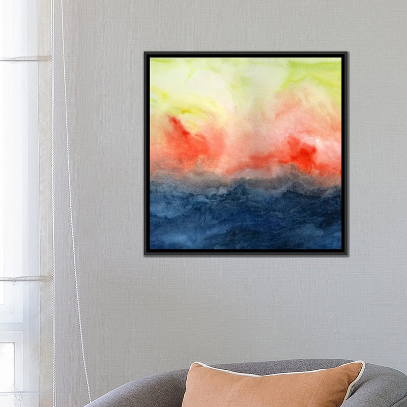 «Brush Fire», reproduction d'art sur toile, Toile encadrée noire, Pas de tapis, H 26 po x l 26 po x P 1,5 po