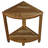 18" X 17" Teak Corner Shower Bench-80889484