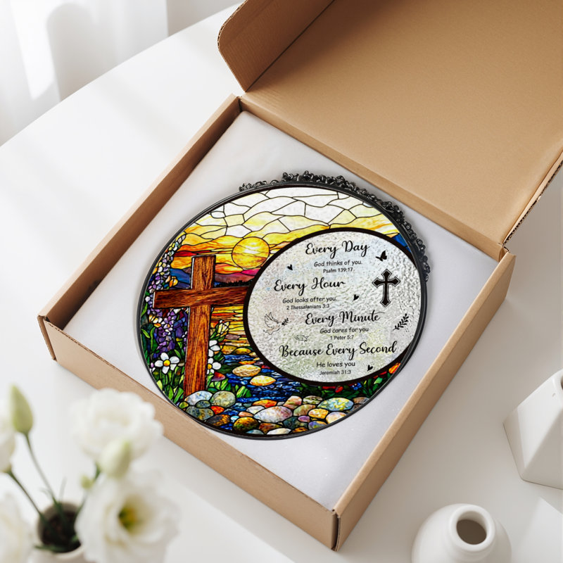 Panneau de vitrail en verre coloré 12 "H 12", 12" H x 12" W