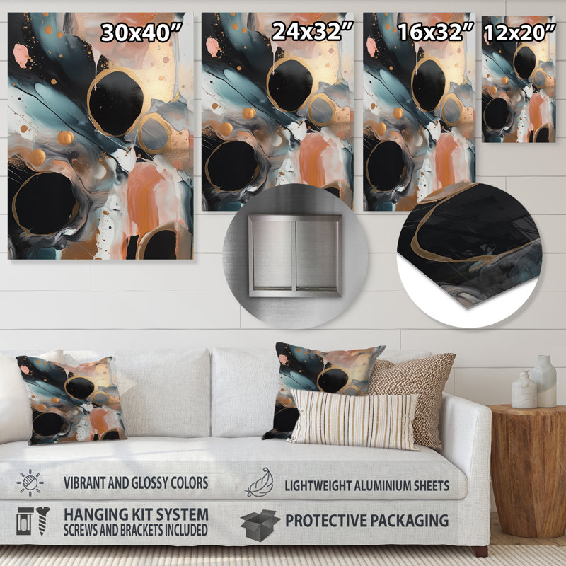 Décoration murale marbrée, H 20 po x l 12 po x P 1 po