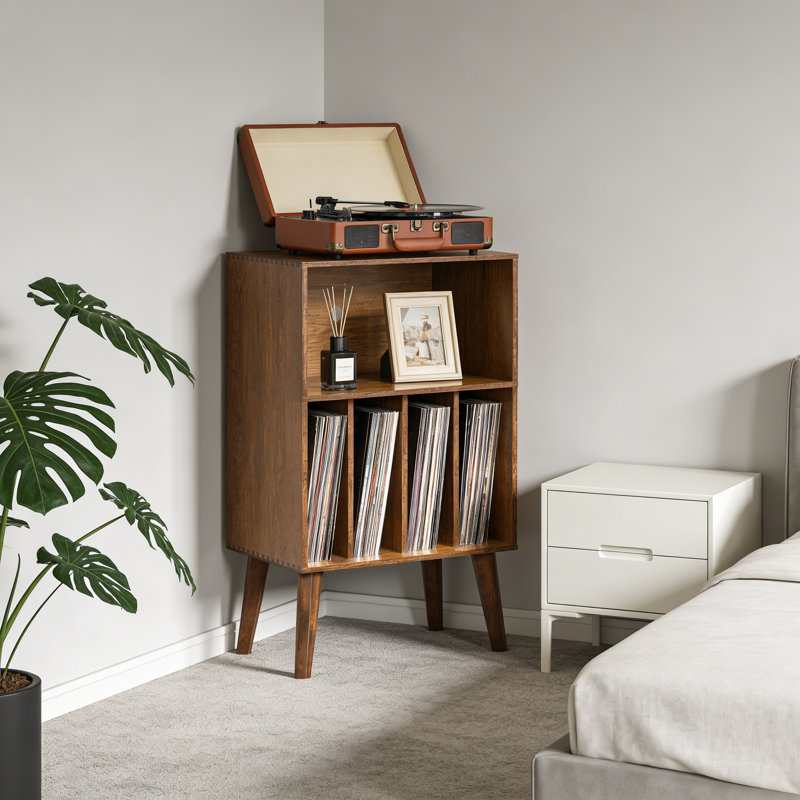 87 cm H Media Shelves, Brown