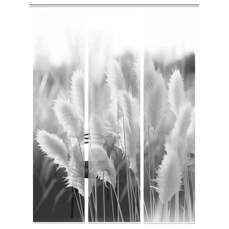 Polyester Semi Sheer Track Insert Sliding Panel