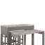 Ensemble de table à hauteur de comptoir et 4 tabourets Helly, dessus en faux marbre gris