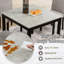 Ensemble de salle à manger 5 pièces, table de cuisine en bois avec 4 chaises pour la salle à manger, la cuisine et le restaurant