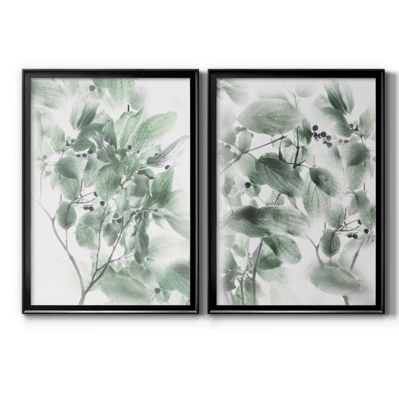 Irene Weisz - ensemble de 2 reproductions sur papier, H 22,5 po x l 61 po x P 3 po, Toile avec cadre noir, Pas de tapis