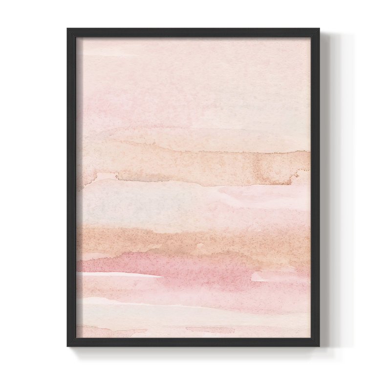 «Rose Fade I», reproduction encadrée - bois massif, Noir, H 10 po x l 8 po