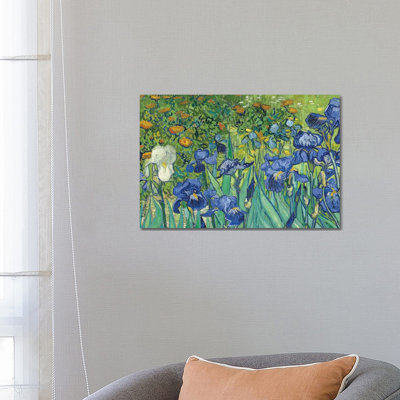 Detail Of Center-Left, Irises, 1889 by Vincent Van Gogh - Wrapped Canvas Gallery-Wrapped Canvas Giclée