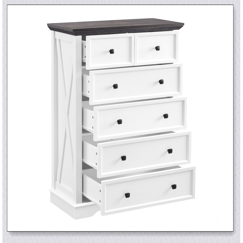 Commode 7 tiroirs Modern, commode 7 tiroirs, Blanc