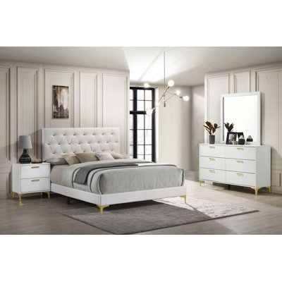 Paulk 4-Piece Queen Bedroom Set White -  Willa Arloâ¢ Interiors, CD8D51A4AB7C4D4DA72A8630F547E4EC