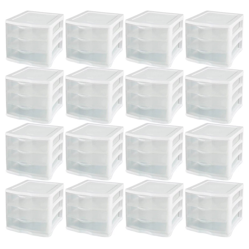Système de rangement 3 tiroirs Sterilite Clearview