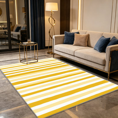 Tapis à rayures verticales de 1 pièce, élégant tapis décoratif polyvalent, facile à nettoyer et à entretenir, meuble idéal pour la chambre à coucher, le salon, le couloir, le vestibule, le dortoir et le bureau afin de rafraîchir l'ambiance intérieure de votre maison
