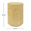 Table d'appoint cylindrique MGO, texture semblable au bois, couleur brun antique