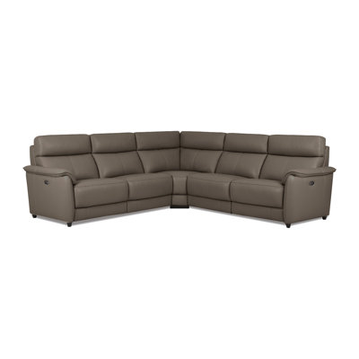 Upholstered Power Reclining Curved Sectional Symmetrical