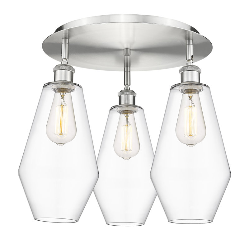 Plafonnier encastré Amylea, Transparent, Nickel satiné
