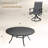9-Piece 63" Round Outdoor Patio Dining Set With Swivel Armchair-1838798670