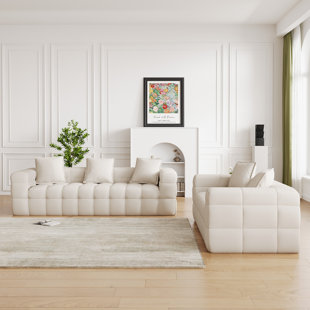 2 Piece Tufted Living Room Set