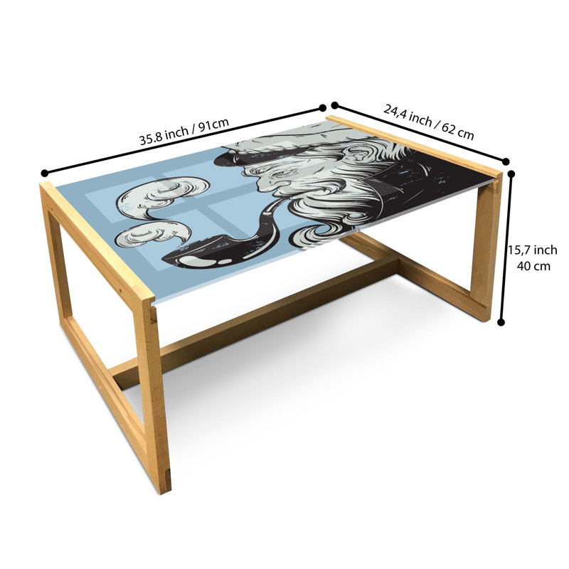 Jacqulyne Sled Coffee Table, 90cm H x 62cm W x 40cm D