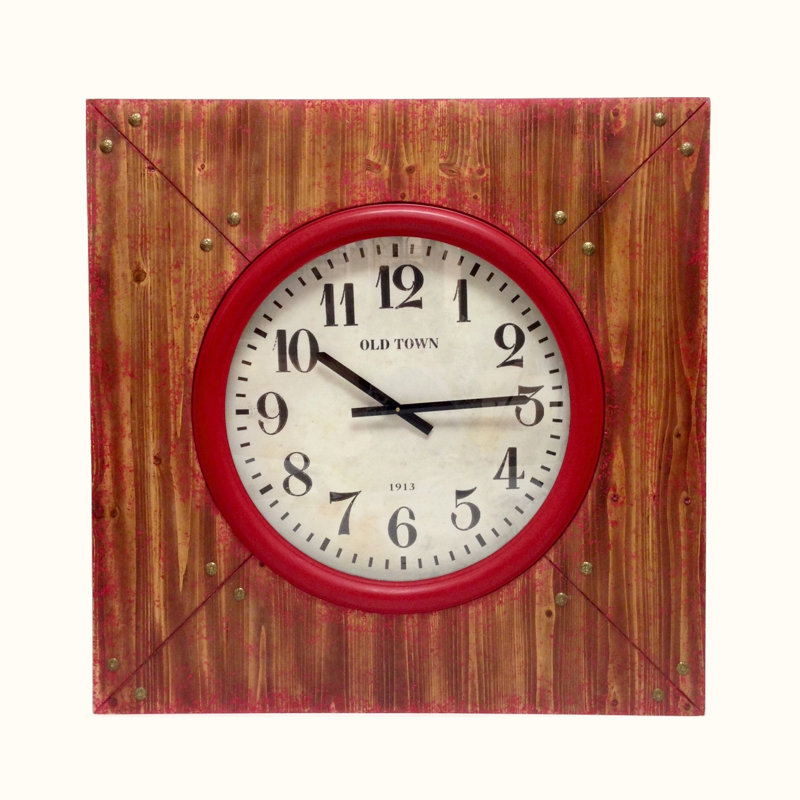 Horloge murale en bois timberland "akron"